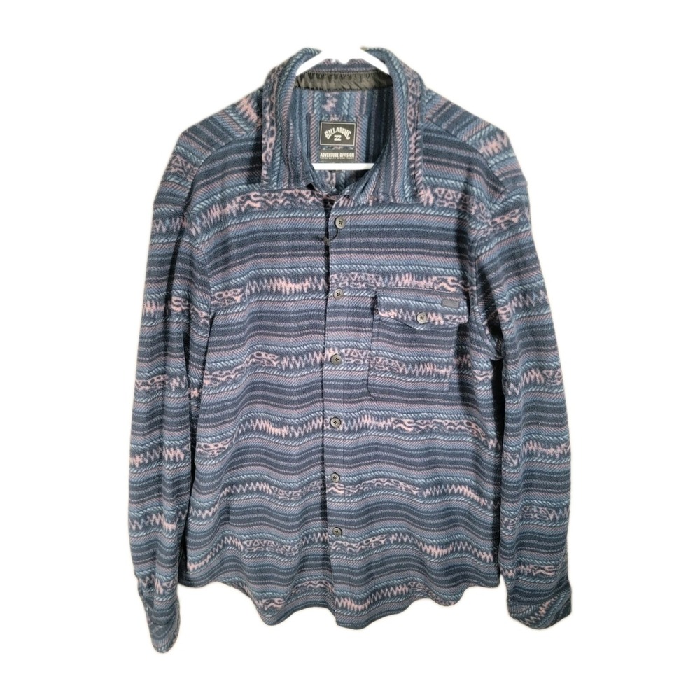Billabong Fleece Shirt Mens XL Aztec Geometric Shacket Gorpcore Cabincore